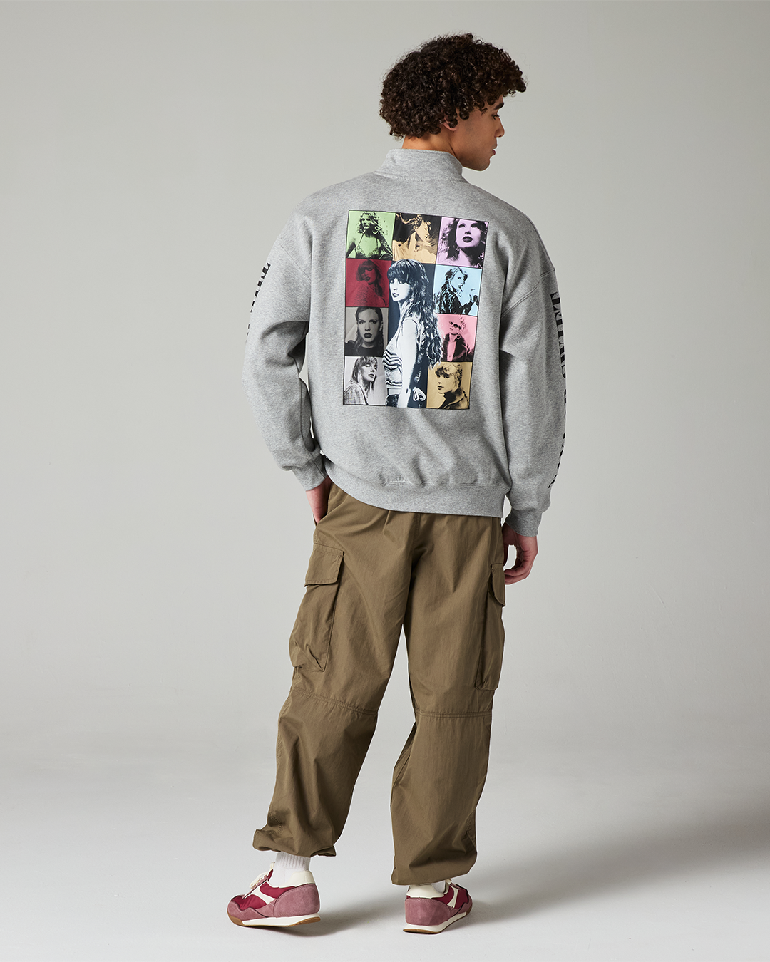 Taylor Swift The Eras International Tour Grey Quarter Zip Back Full Length