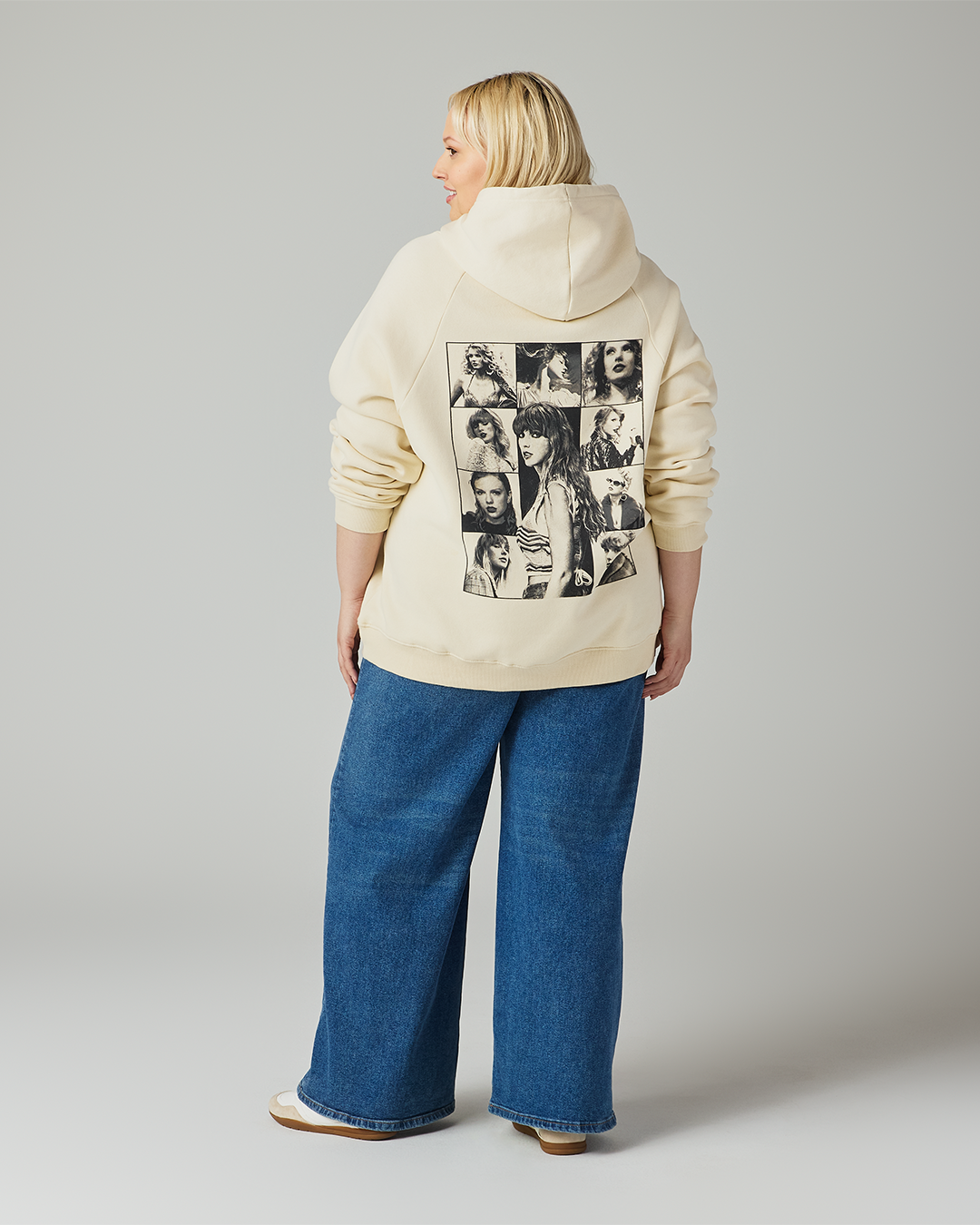 Taylor Swift The Eras International Tour Beige Hoodie Back Full Body