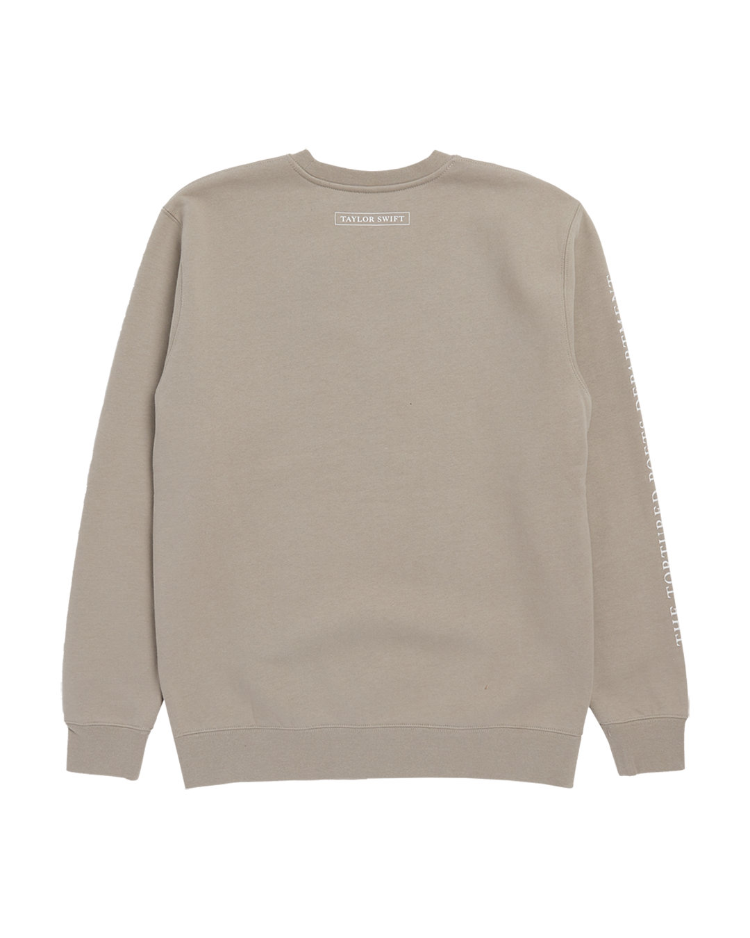 The Tortured Poets Department Beige Crewneck Back