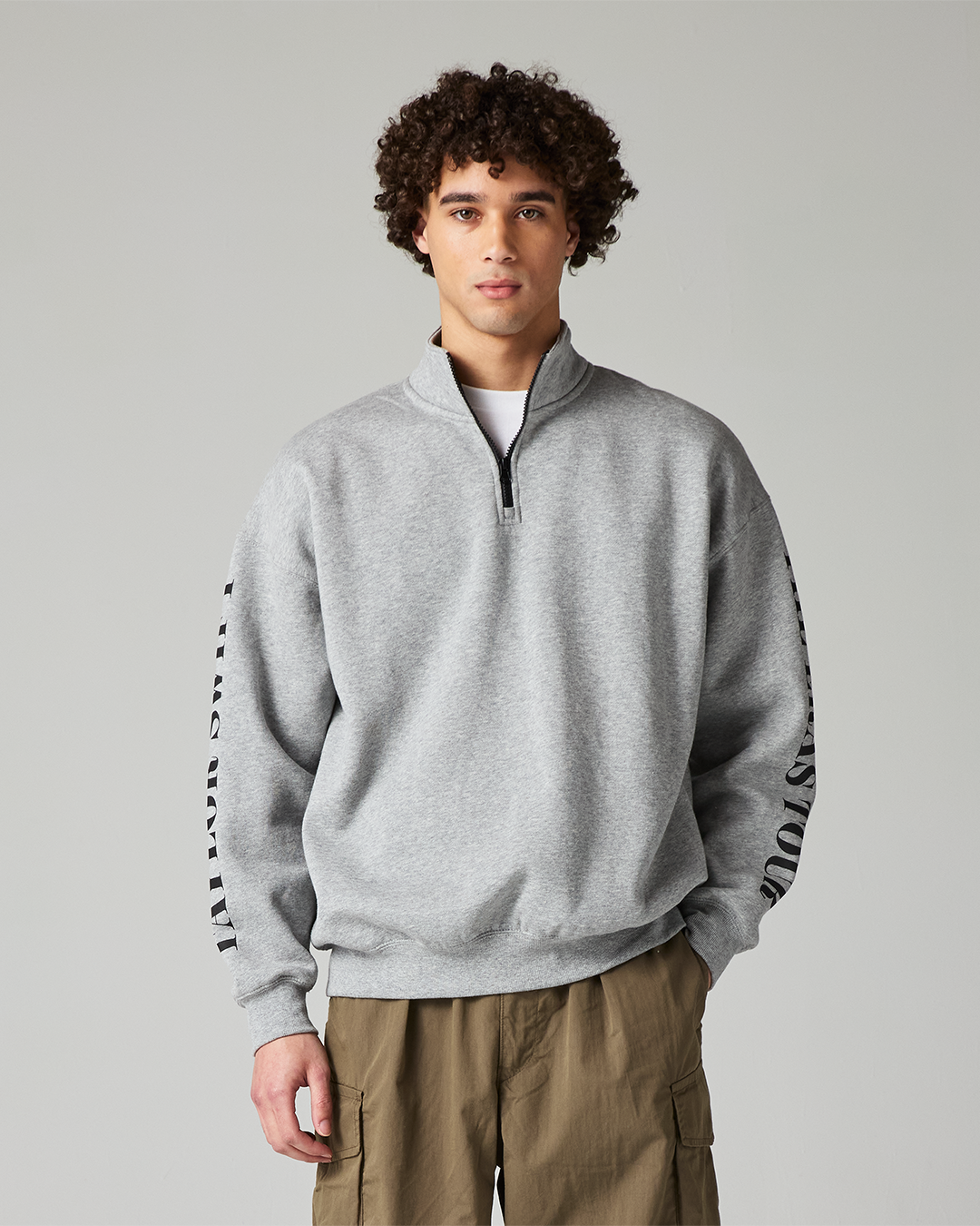 Taylor Swift The Eras International Tour Grey Quarter Zip Front