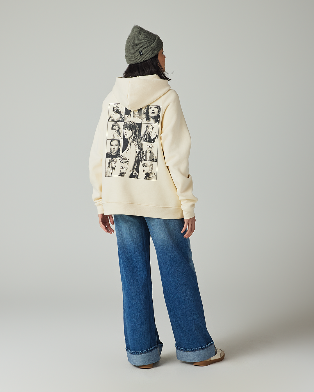 Taylor Swift The Eras International Tour Beige Hoodie Back Full Body