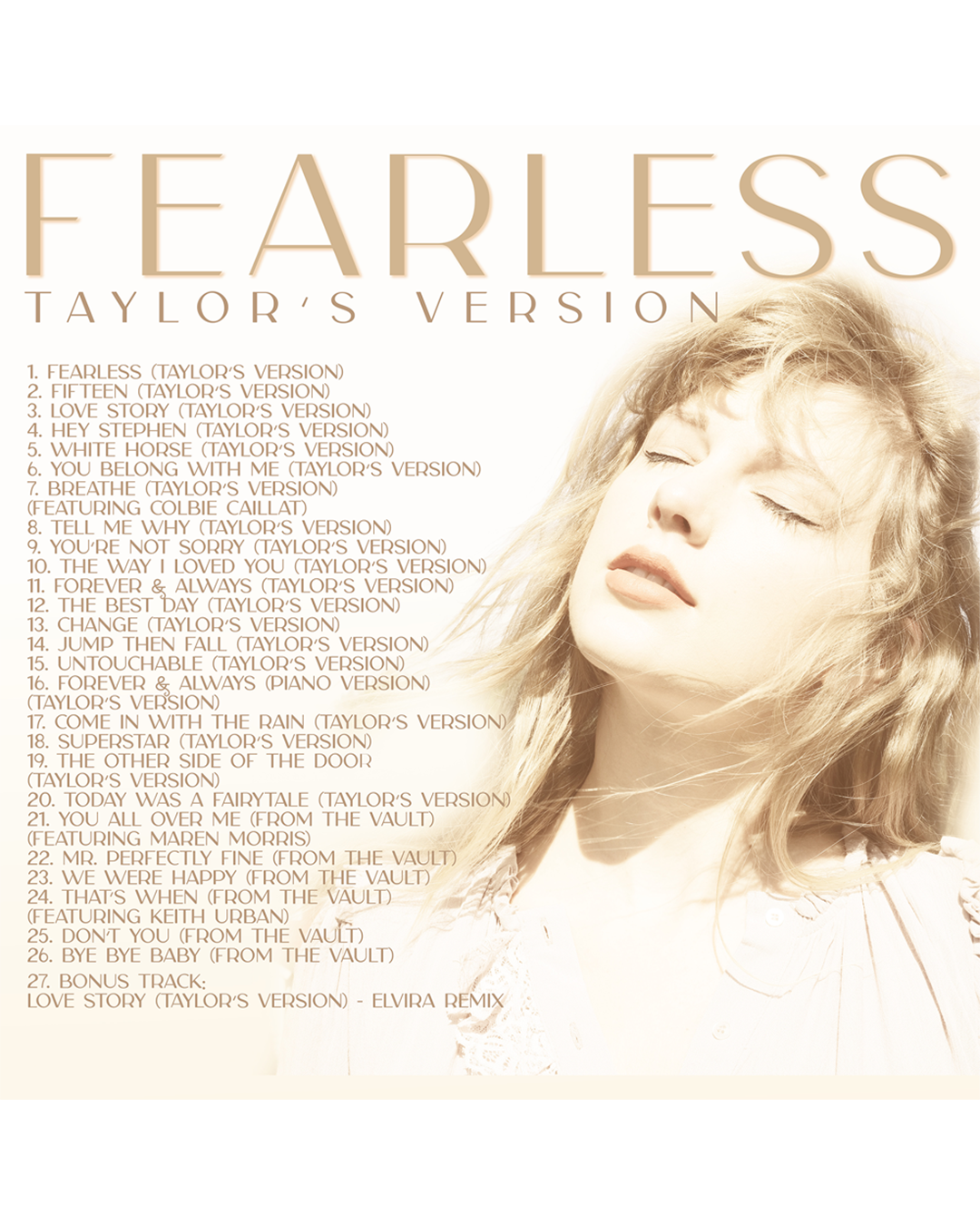 fearless (taylor's version) cd back