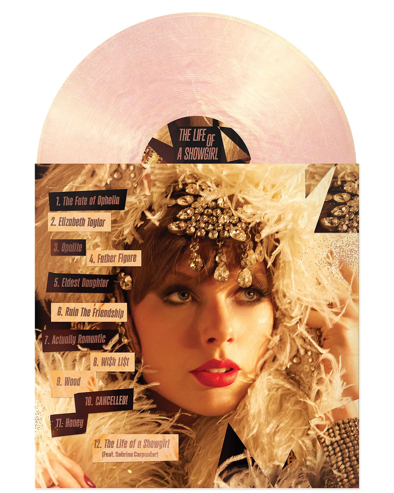 The Life Of A Showgirl: The Crowd Is Your King Edition (Summertime Spritz Pink Shimmer Vinyl) Back Cover