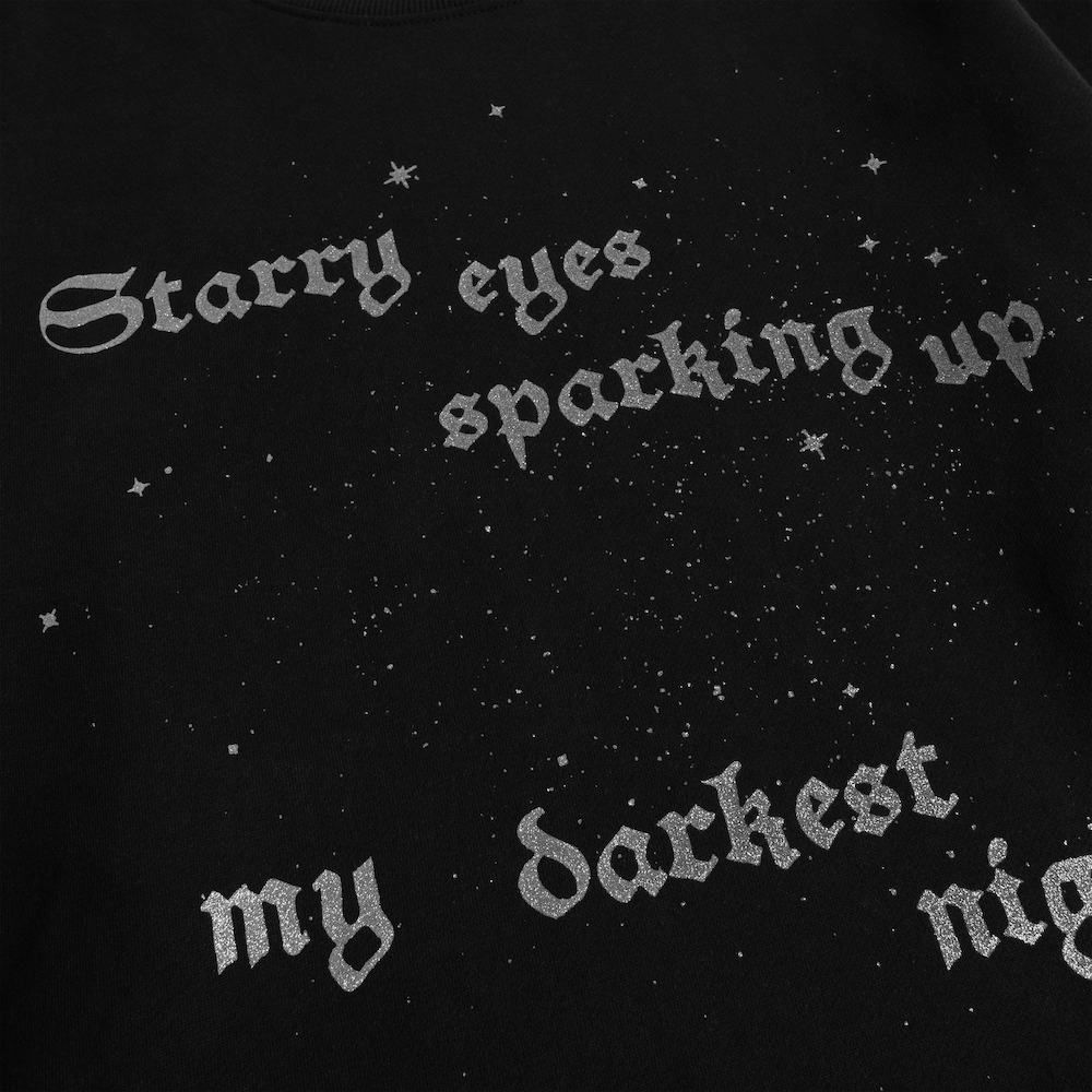 Sparking Up My Darkest Night Crewneck Detiail 2