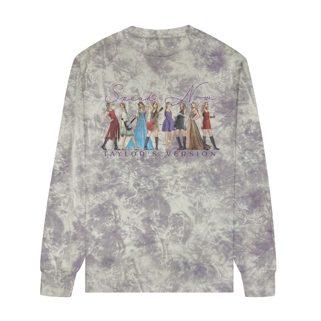 New outlet Taylor Swift Speak Now TV Eras Tour Tie Dye Long Sleeve Size L T-Shirt NWT