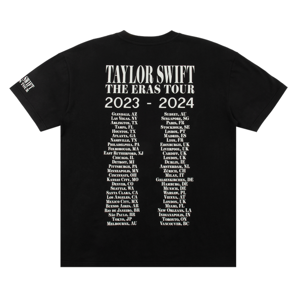 Taylor Swift The Eras II Tour Black T-Shirt | Taylor Swift Official AU 