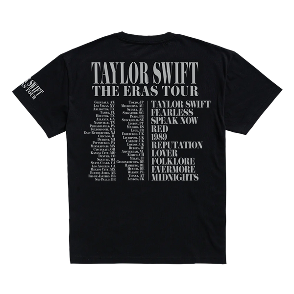 Taylor Swift The Eras International Tour Black T-Shirt | Taylor Swift 