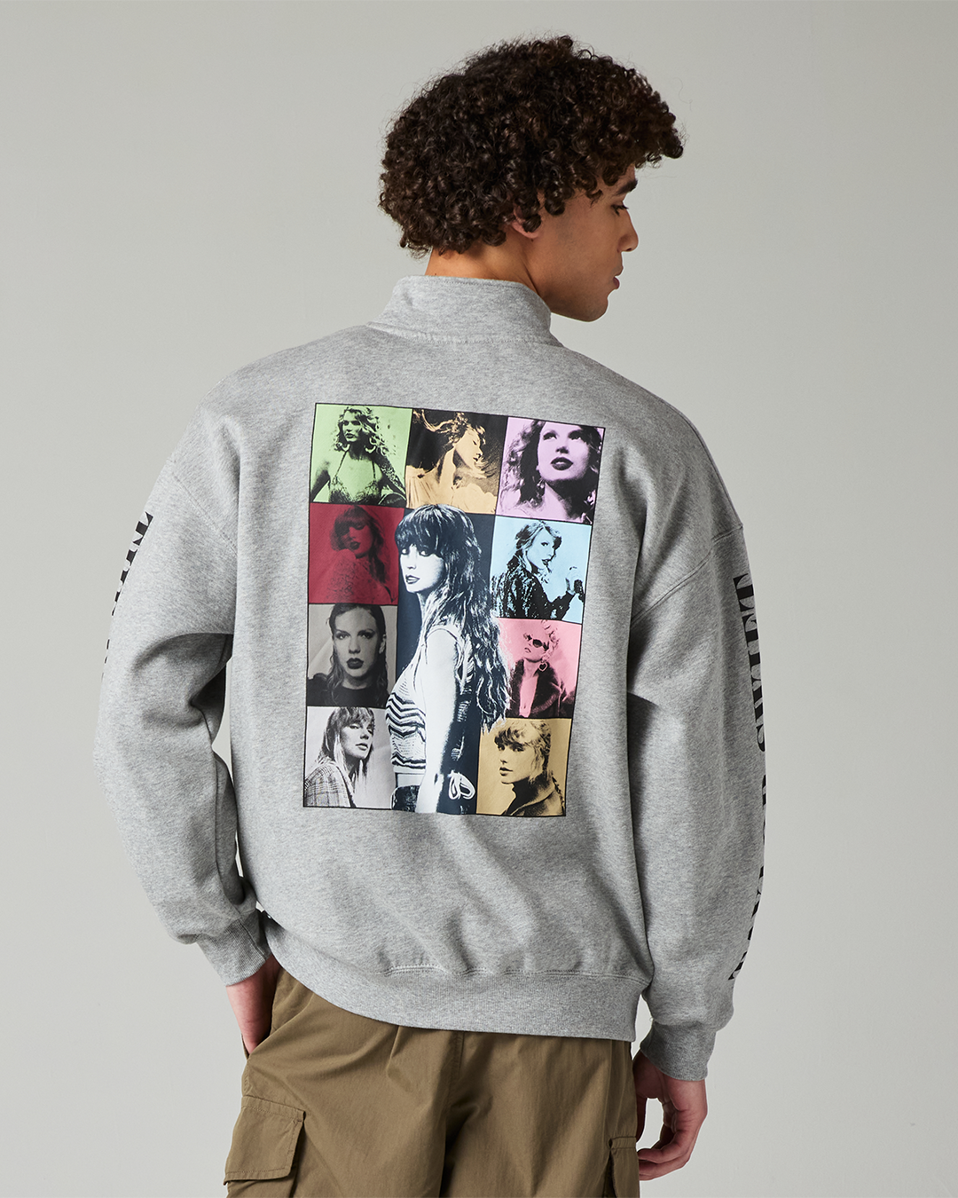 Taylor Swift The Eras International Tour Grey Quarter Zip Back 
