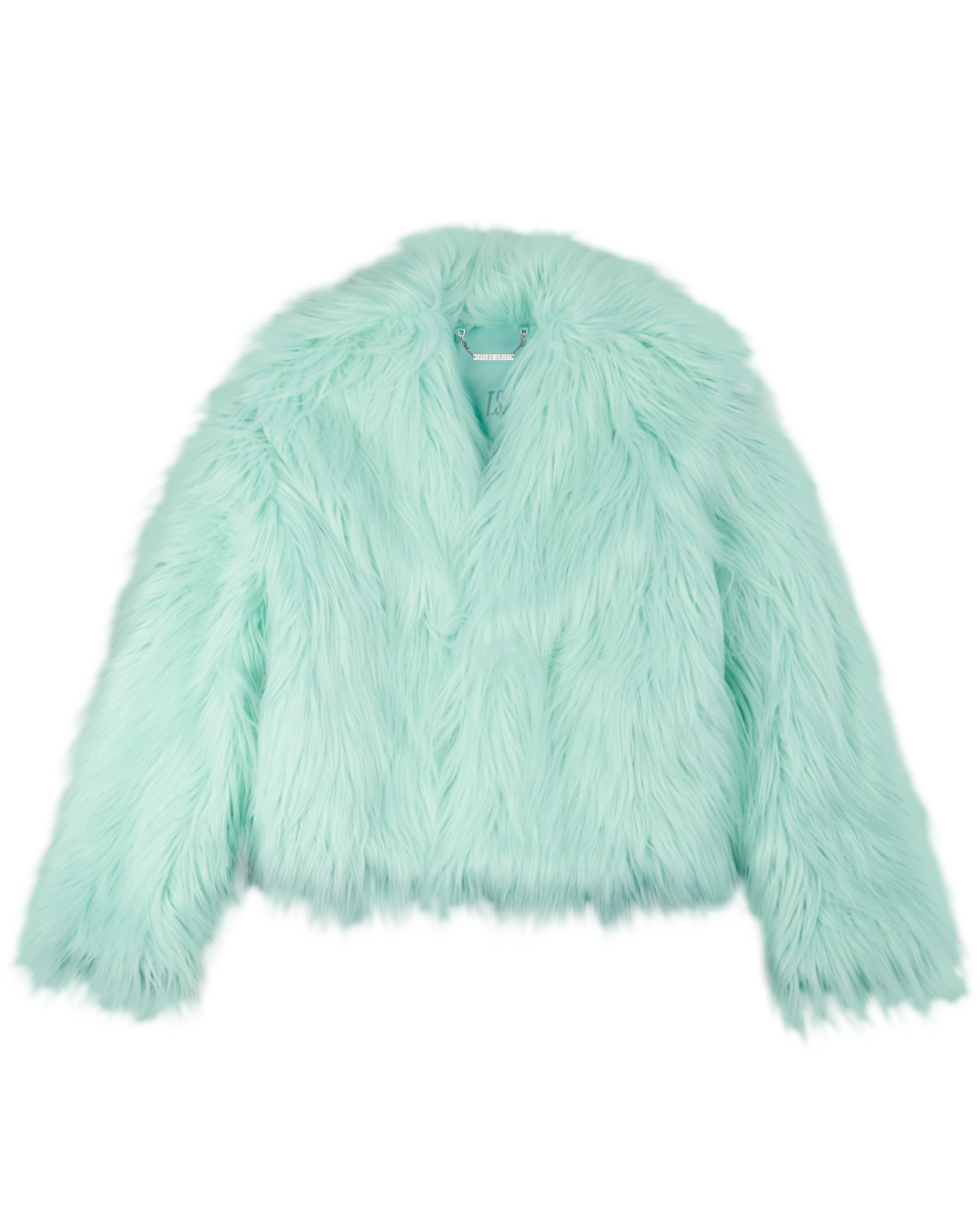 The Life of a Showgirl Mint Faux Fur Coat
