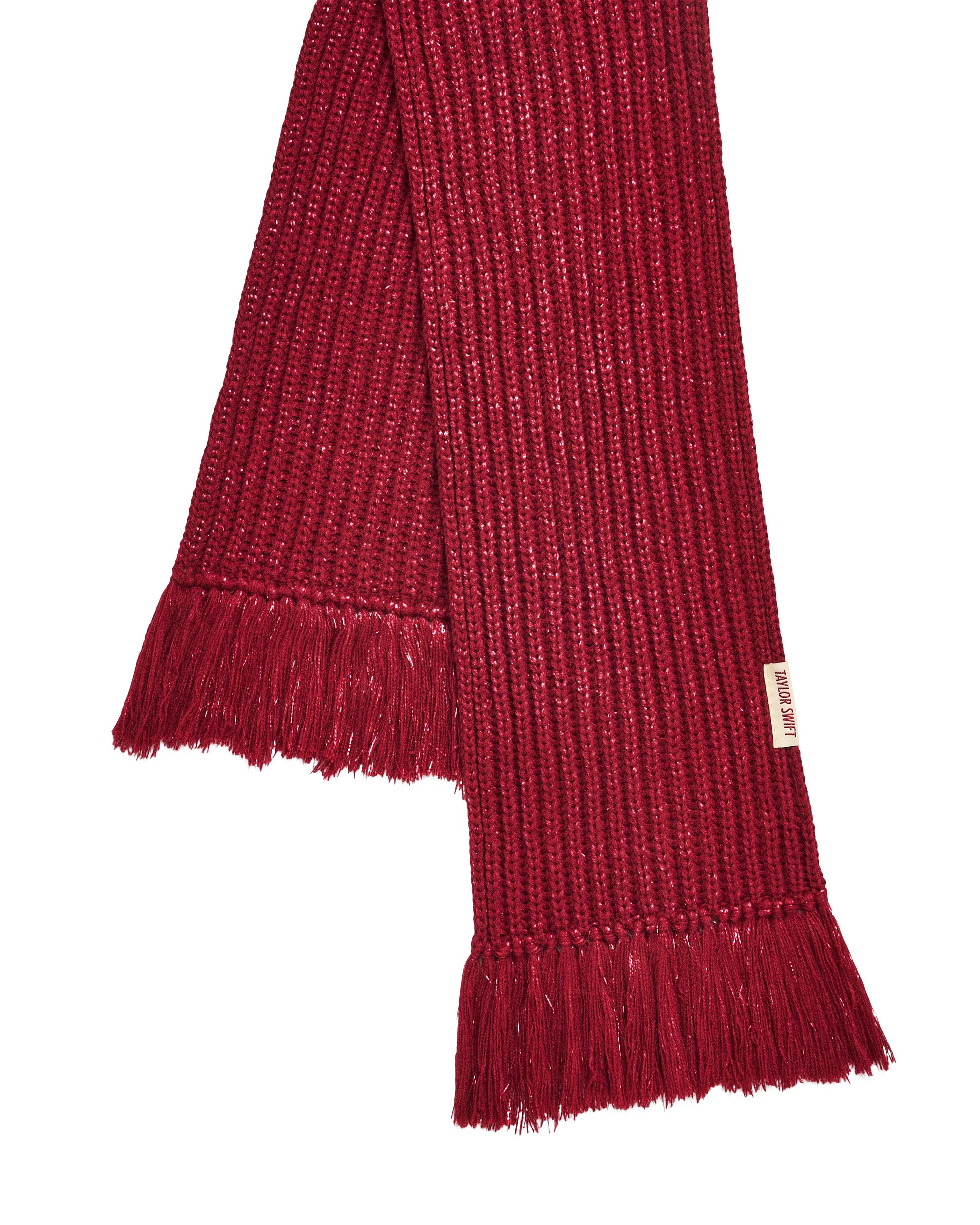 All Too Well Lurex Red Scarf 1