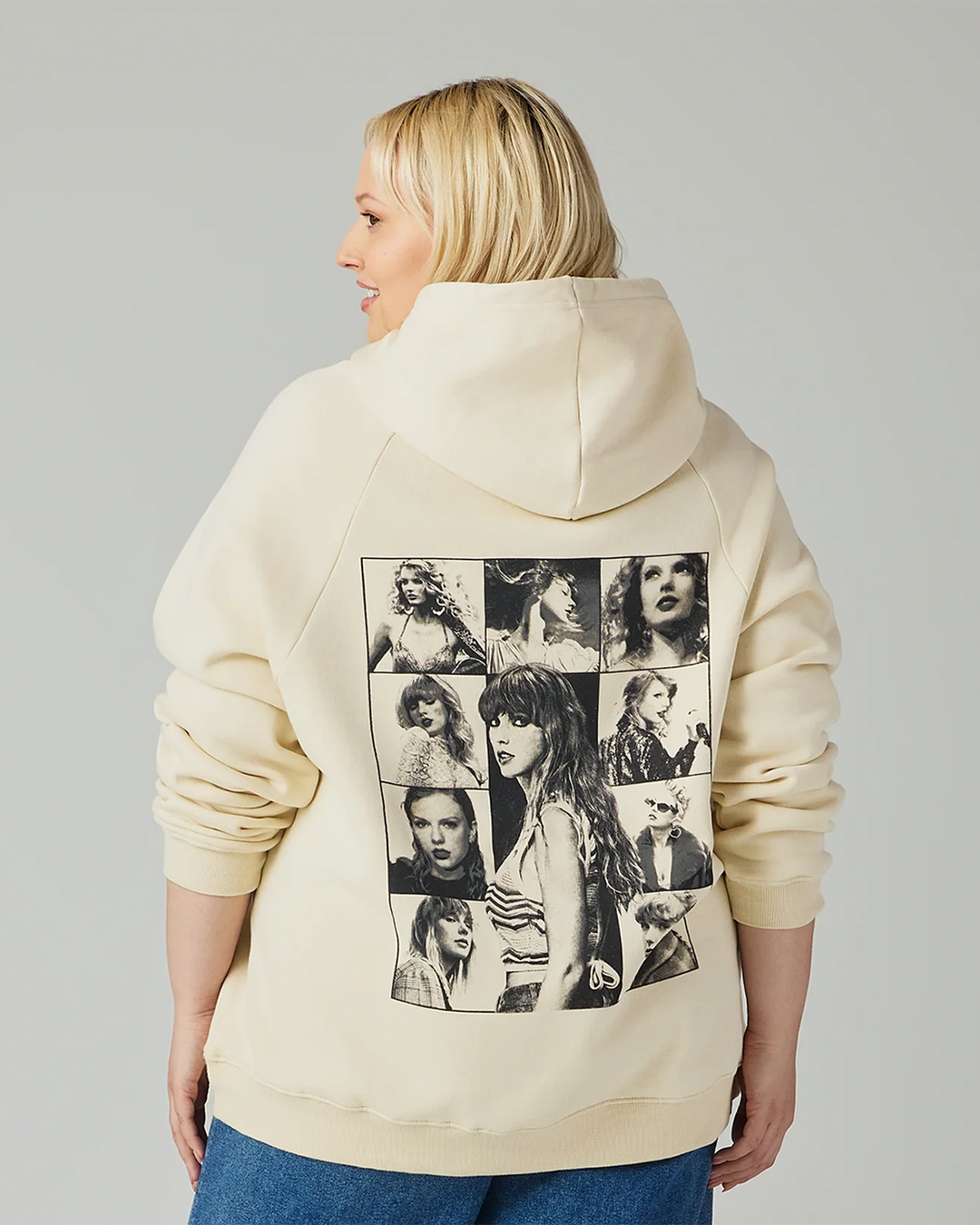 Taylor Swift The Eras International Tour Beige Hoodie Back