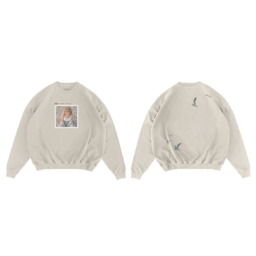 1989 (Taylor's Version) Beige Crewneck Front and Back