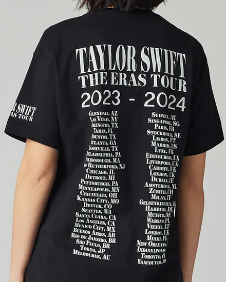 Taylor Swift The Eras Tour Black T-Shirt, Australia | Taylor Swift Taylor Swift The Eras Tour Black T-Shirt, Australia | Taylor Swift