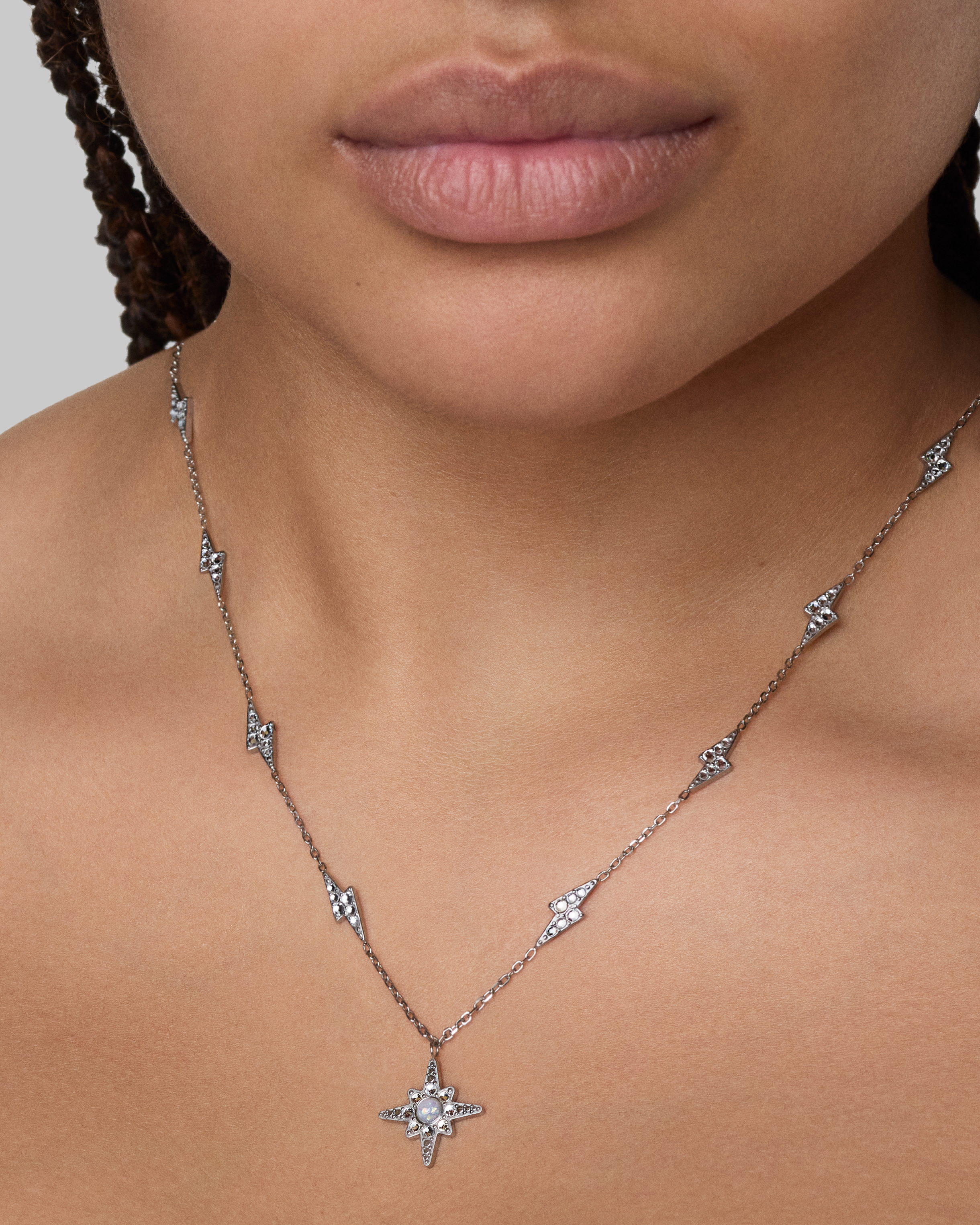The Life of a Showgirl Silver Opalite Necklace 2
