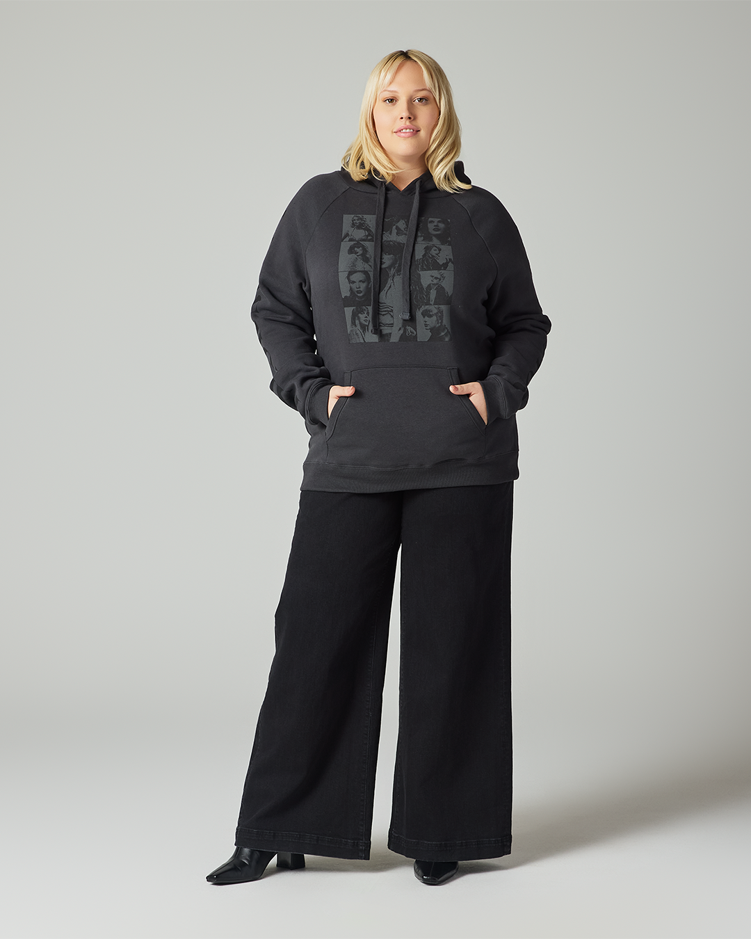 Taylor Swift The Eras International Tour Black Photo Hoodie Front Full Body