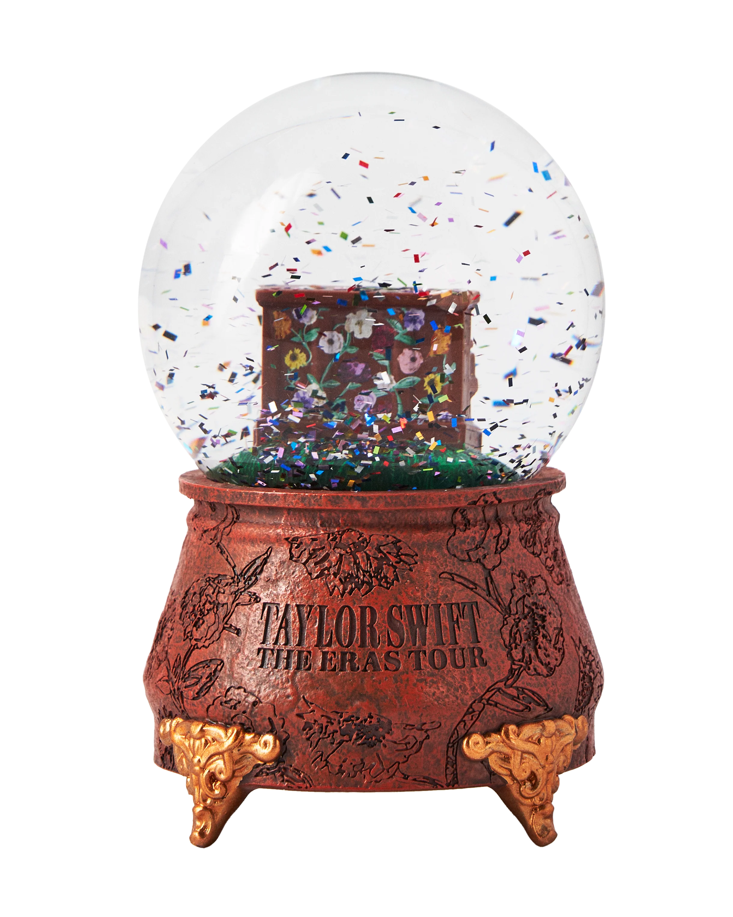Taylor Swift | The Eras Tour Acoustic Piano Snow Globe back with confetti