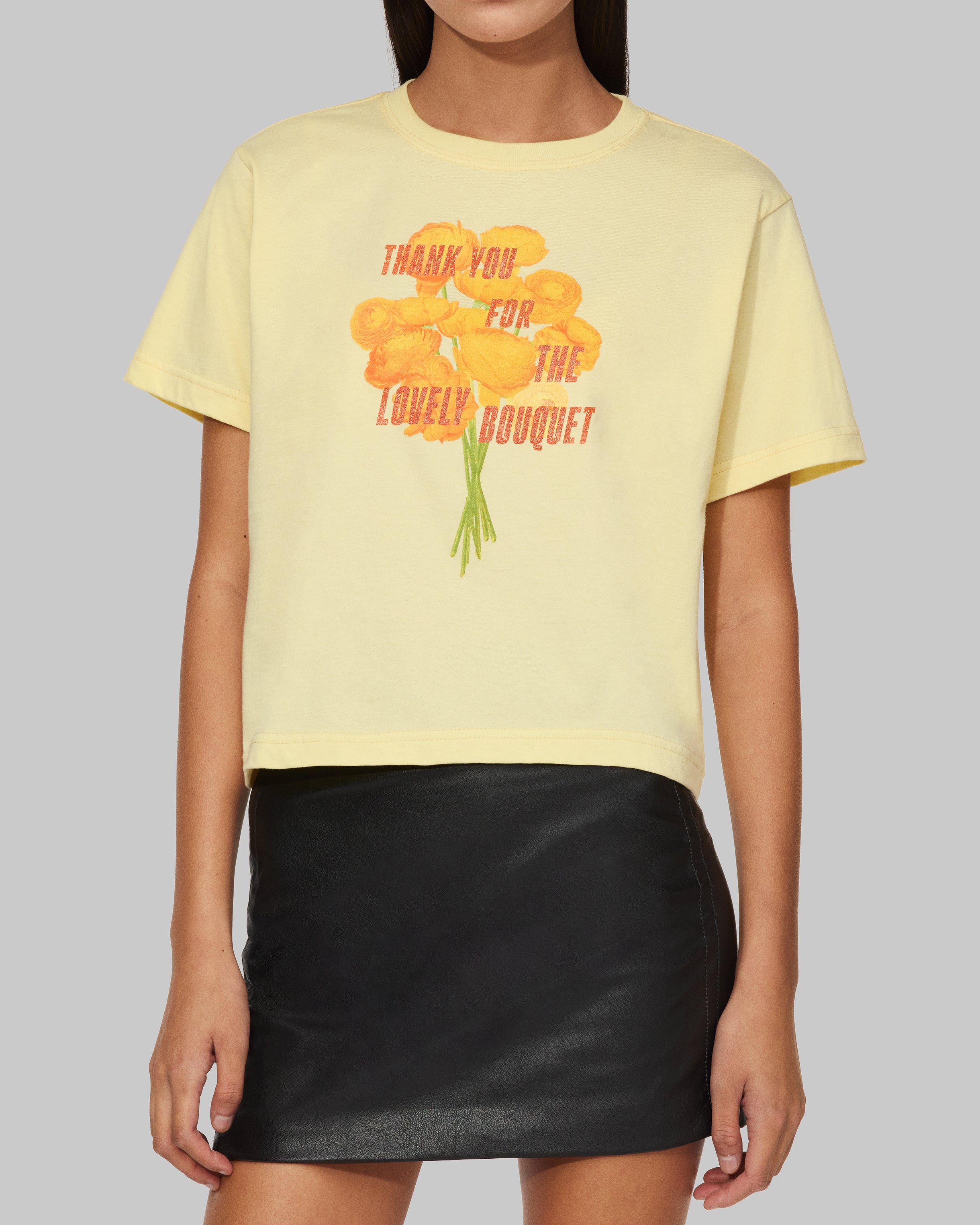 Thank You For The Lovely Bouquet Cropped T-Shirt 3
