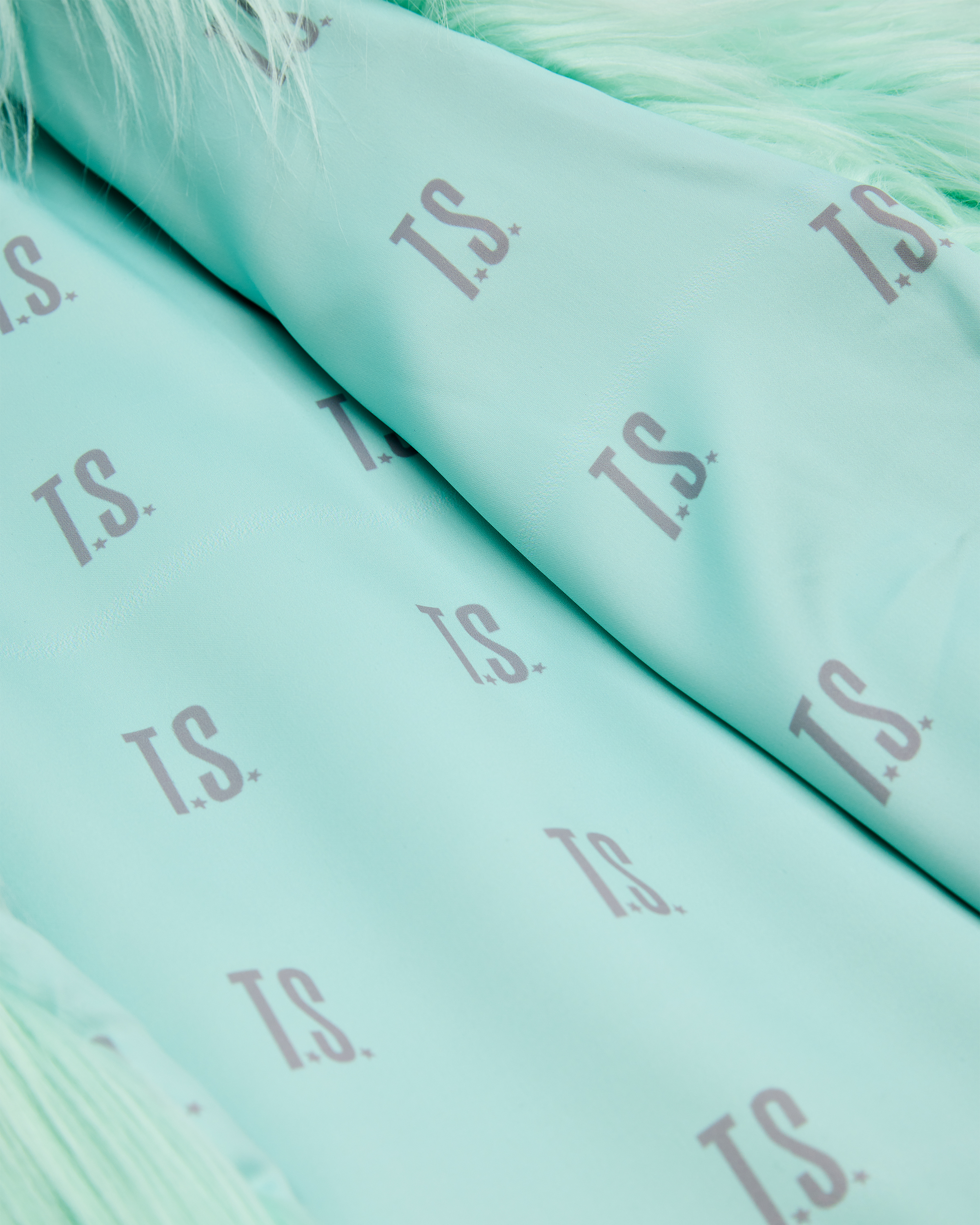 The Life of a Showgirl Mint Faux Fur Coat 4