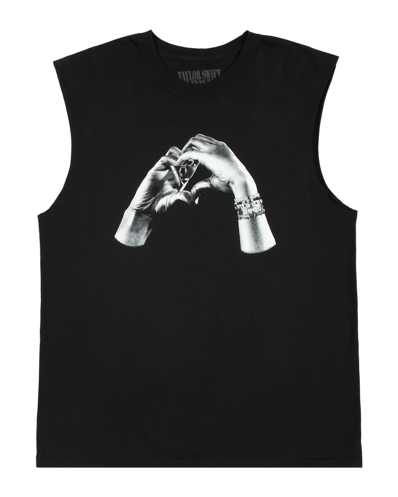 Taylor Swift The Eras Tour Heart Hands Oversized Muscle Tank front