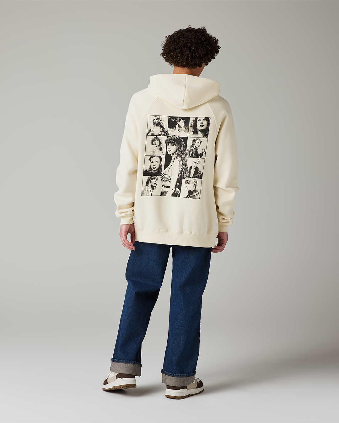 Taylor Swift The Eras International Tour Beige Hoodie Back Full Length