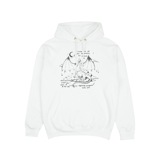 Fighting Dragons With You White HoodieFighting Dragons With You White Hoodie Front