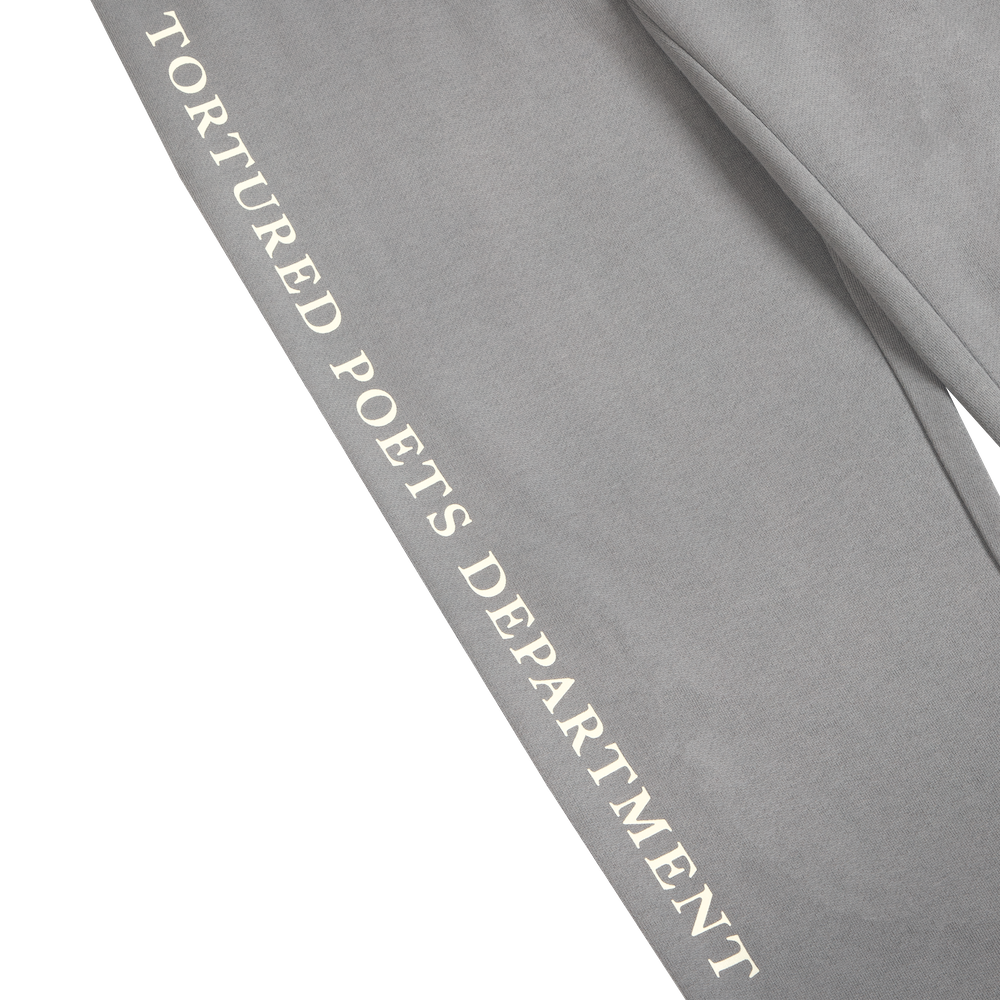 Gray Embossed Sweatpants Side
