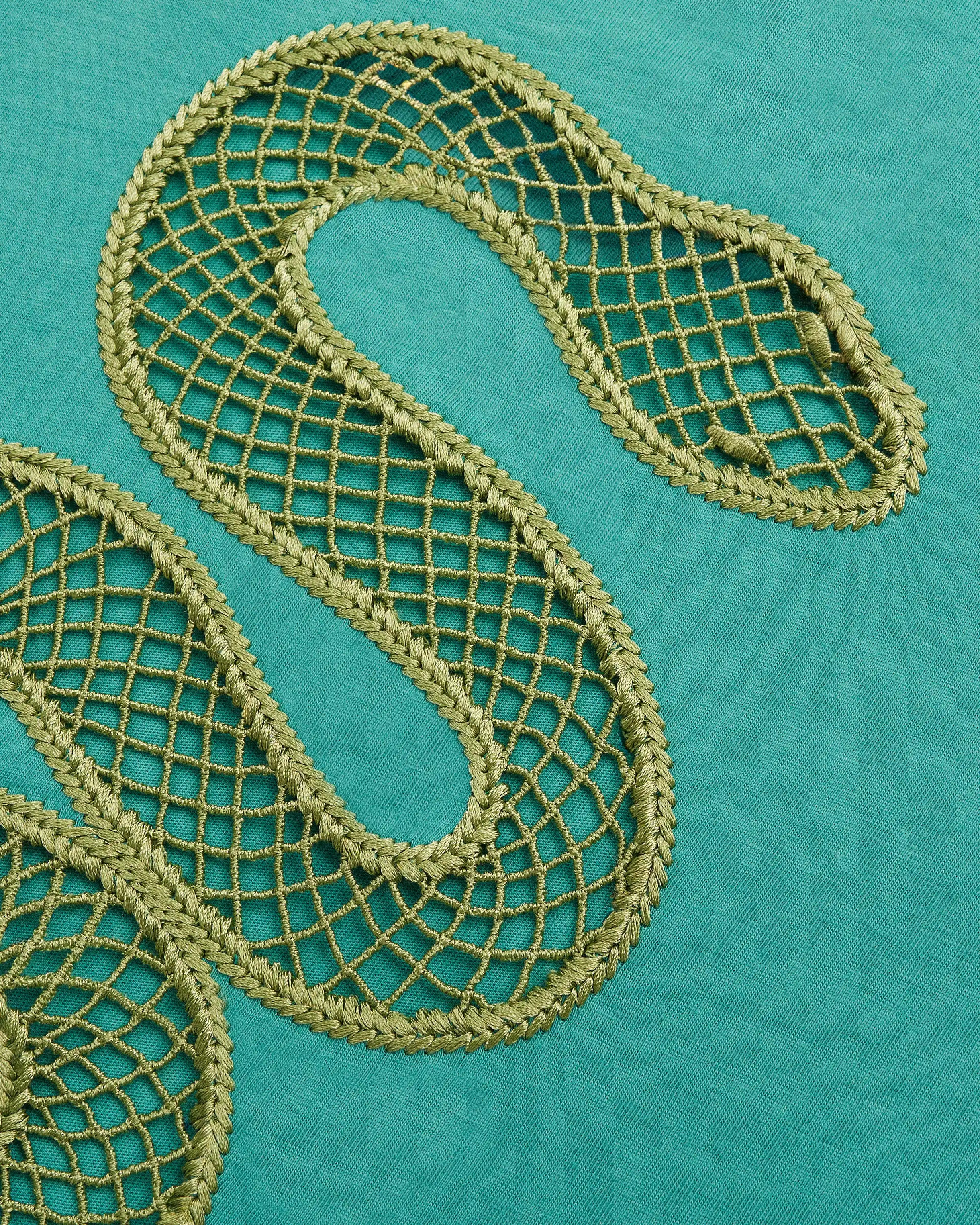 Island Breeze & Lights Down Low Crochet Snake Tee Detail