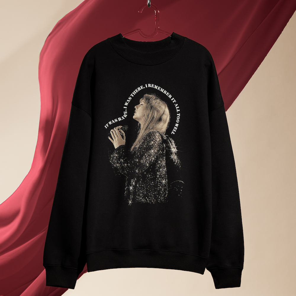Taylor Swift | The Eras Tour All Too Well Live Photo Oversized Crewneck editorial front