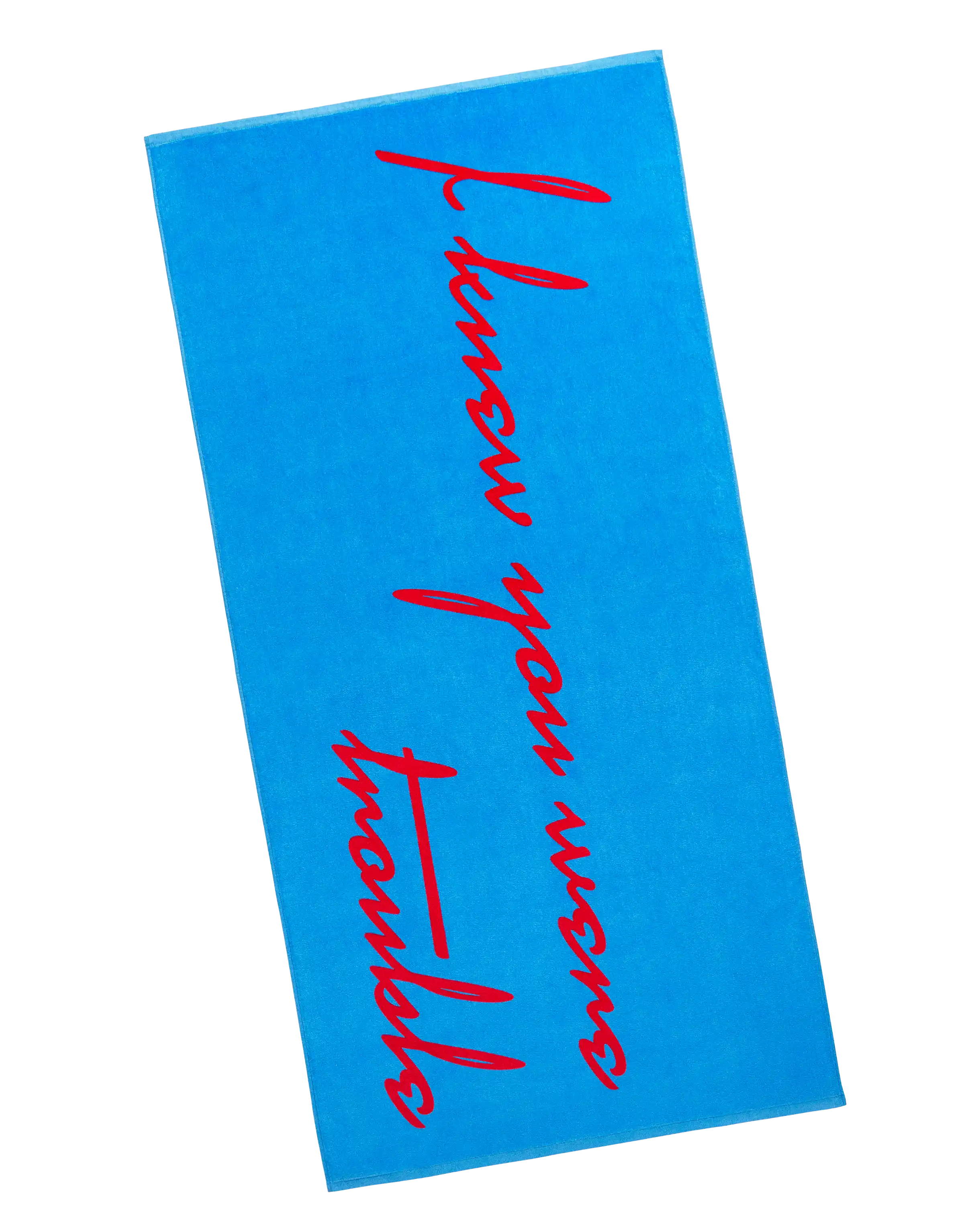 I Knew You Were Trouble Beach Towel Front