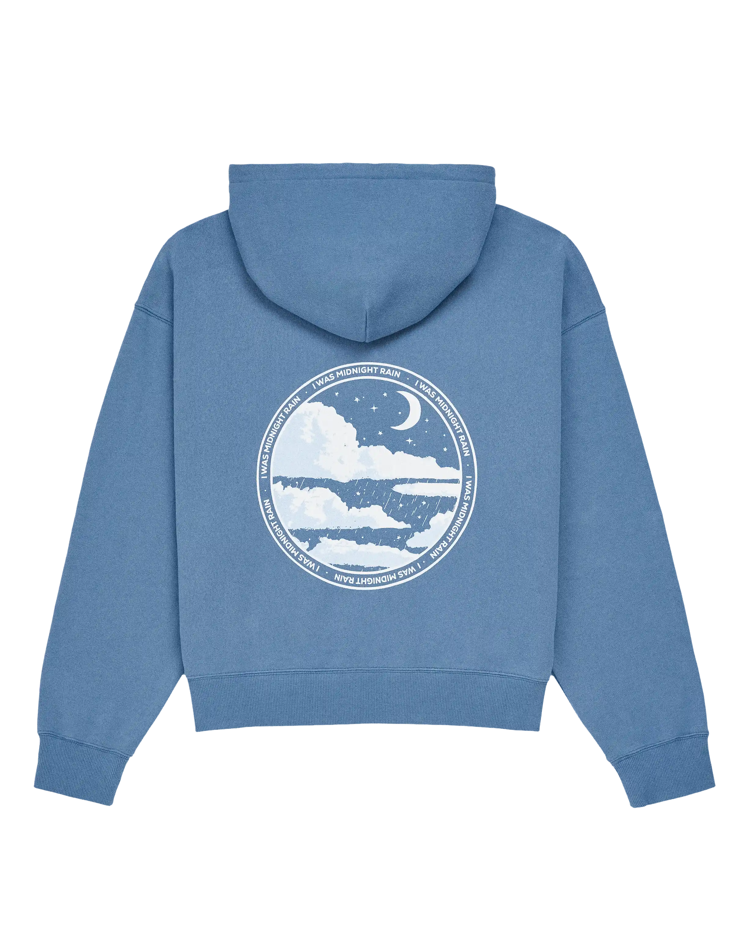 I Was Midnight Rain Zip Hoodie Back
