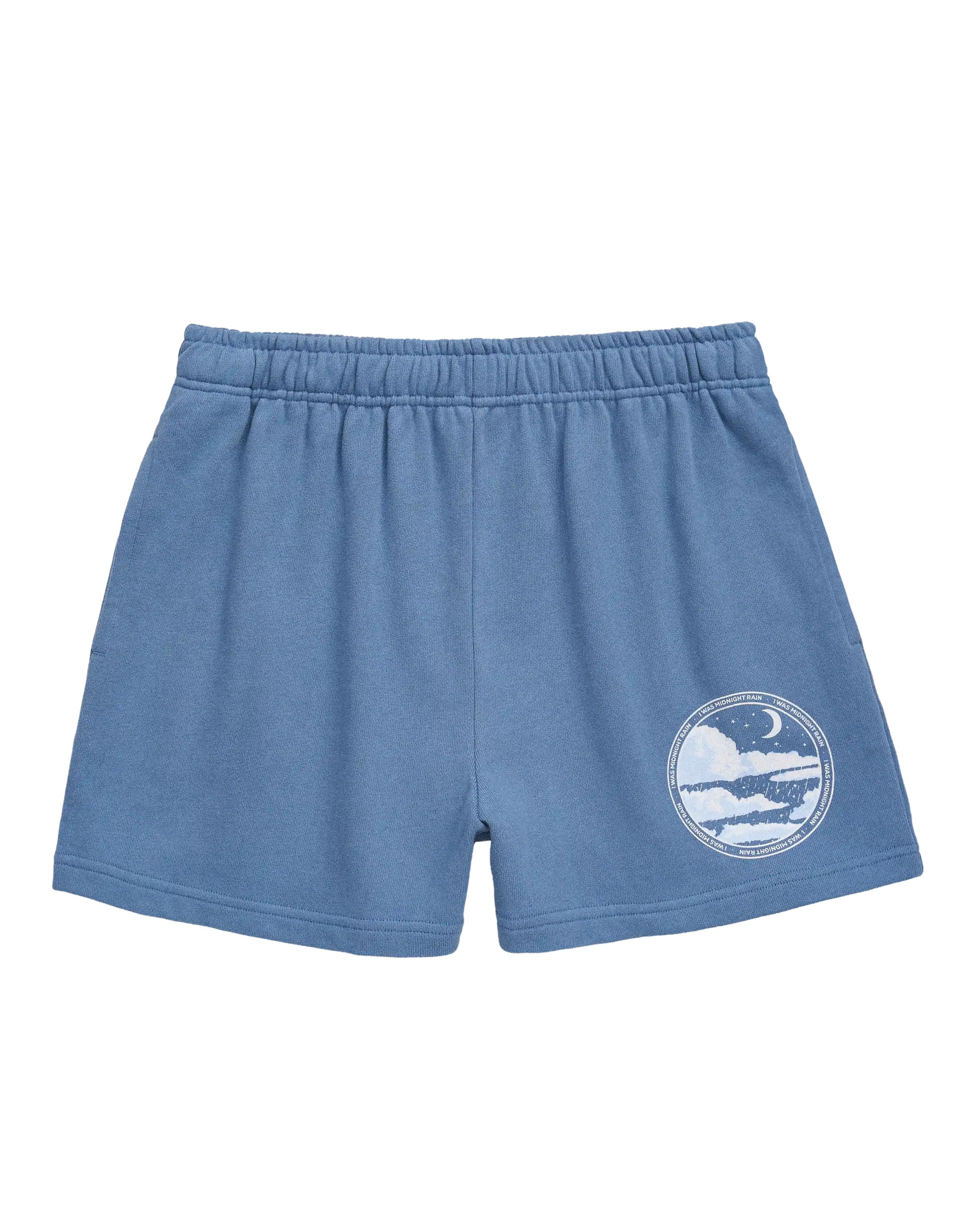 I Was Midnight Rain Sweat Shorts Front