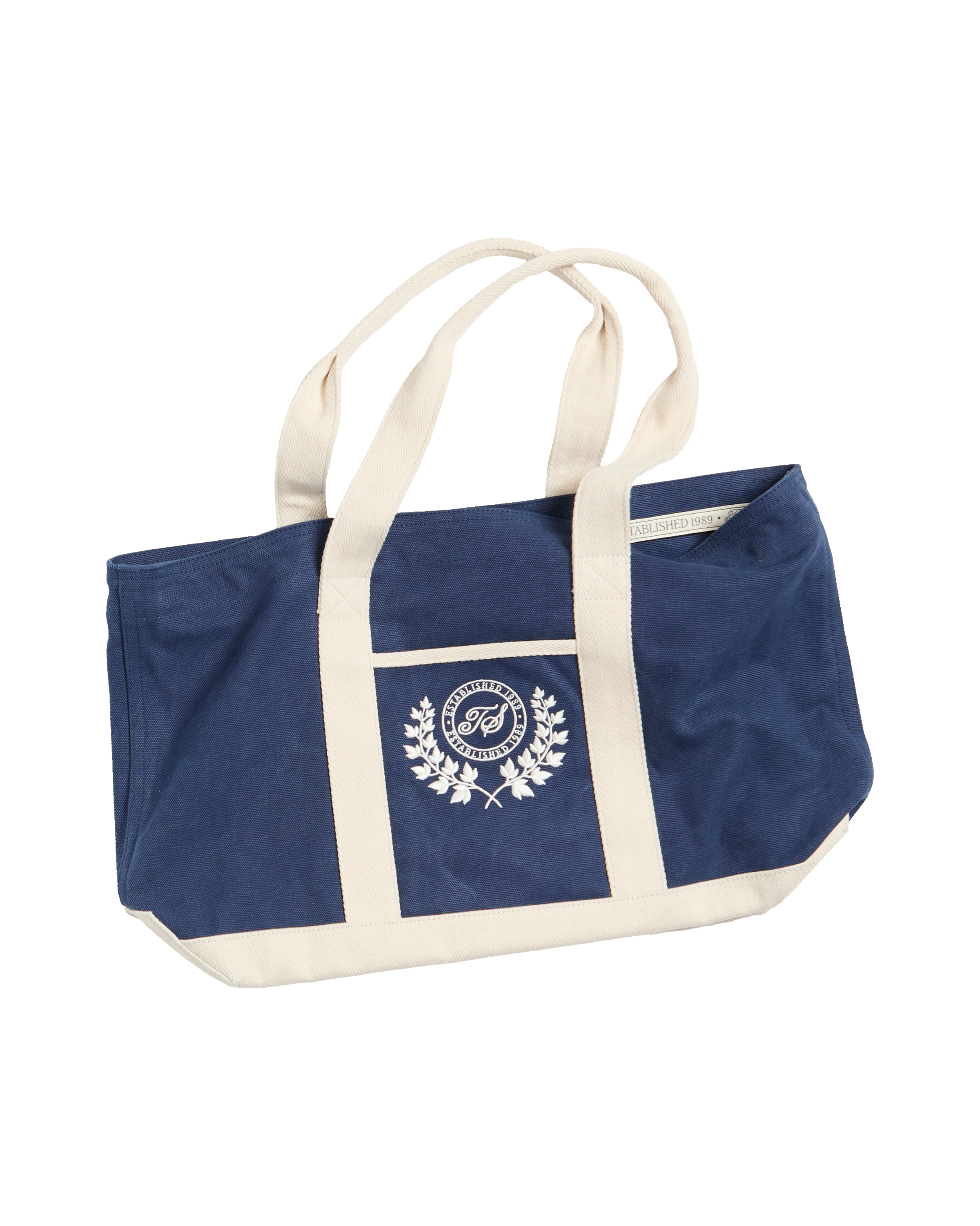 TS Crest Washed Navy Beach Bag 2