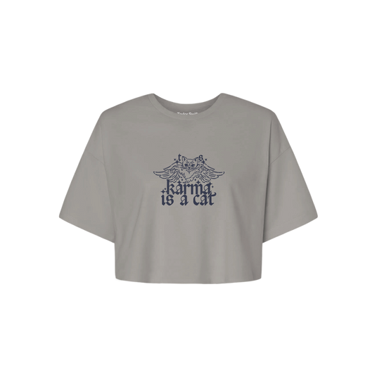 Karma is a Cat Cropped T-Shirt