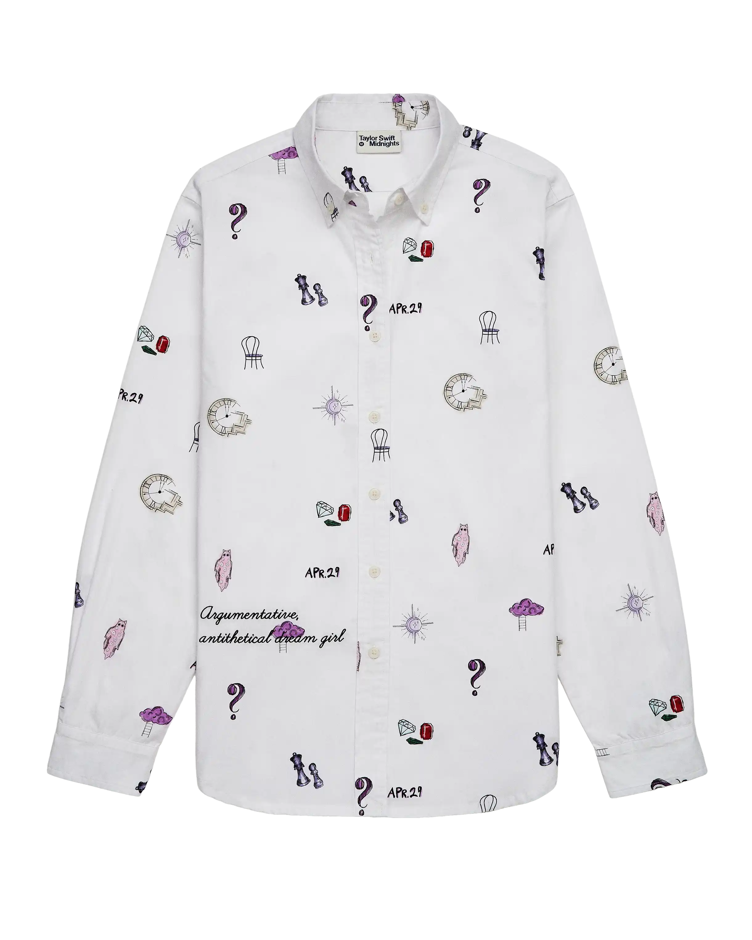 Midnights Album Button Down Shirt Front