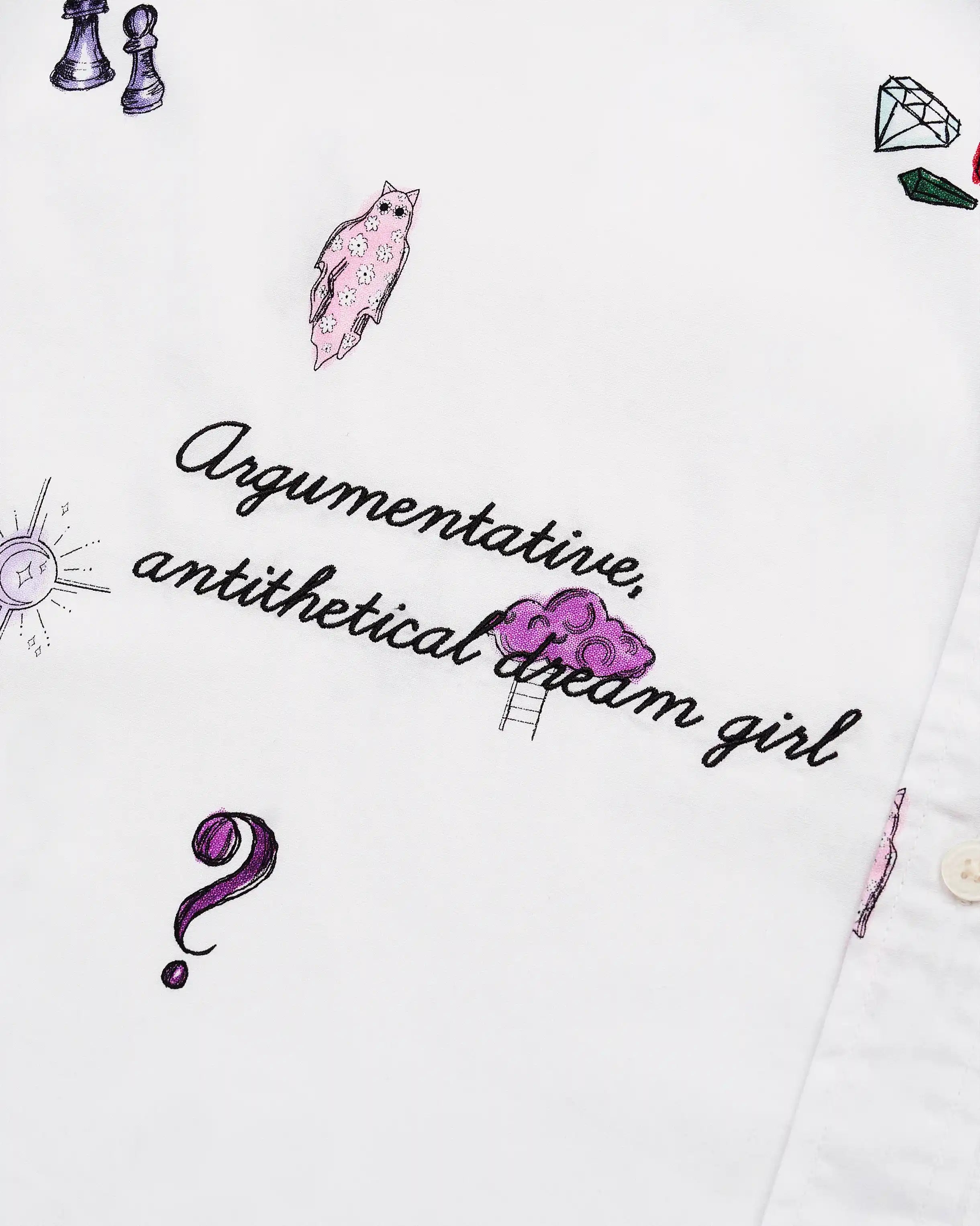 Midnights Album Button Down Shirt Detail