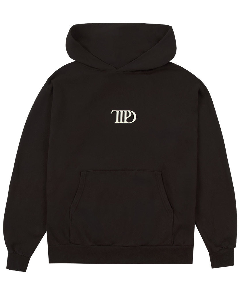 Who's Afraid Of Little Old Me? Dark Brown Hoodie Front