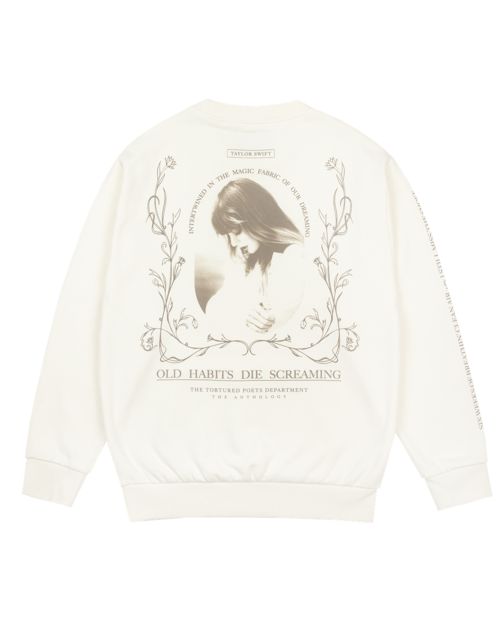 Old Habits Die Screaming Kanga Pocket Crewneck Back