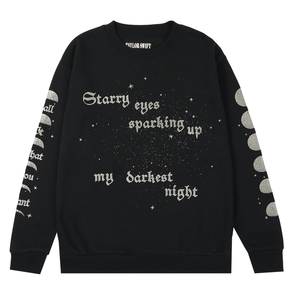 Sparking Up My Darkest Night Crewneck Front