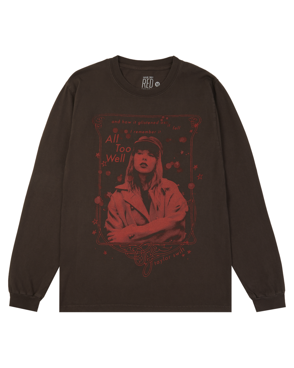Red (Taylor's Version) Glistened As It Fell Longsleeve T-Shirt Front