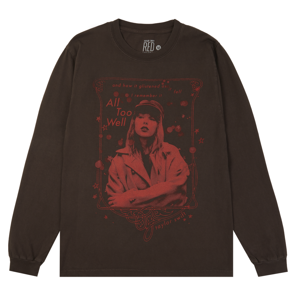 Red (Taylor's Version) Glistened As It Fell Longsleeve T-Shirt Front