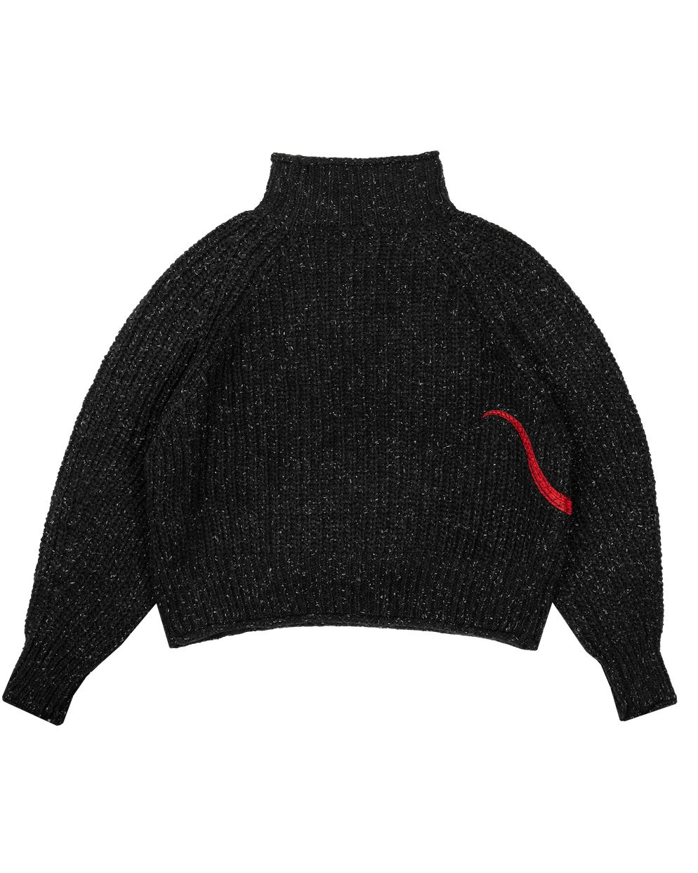 Reputation Mockneck Cropped Sweater Back