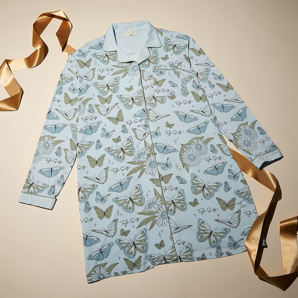 Self-Titled Butterfly PJ Shirt Dress Flat