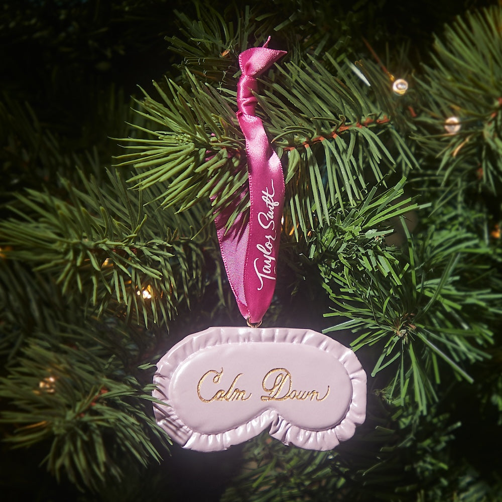 You Need To Calm Down Sleep Mask Ornament on tree