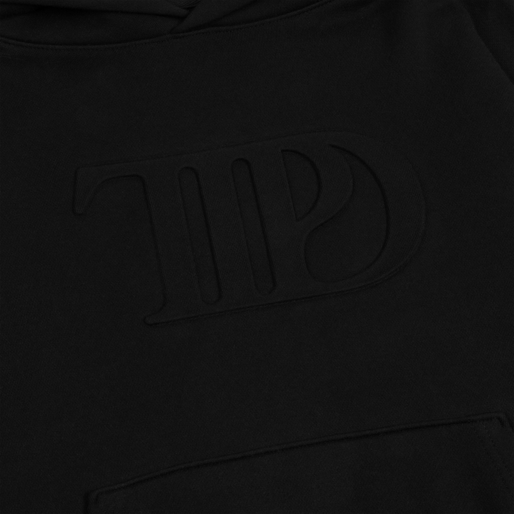 TTPD Black Embossed Hoodie Detail