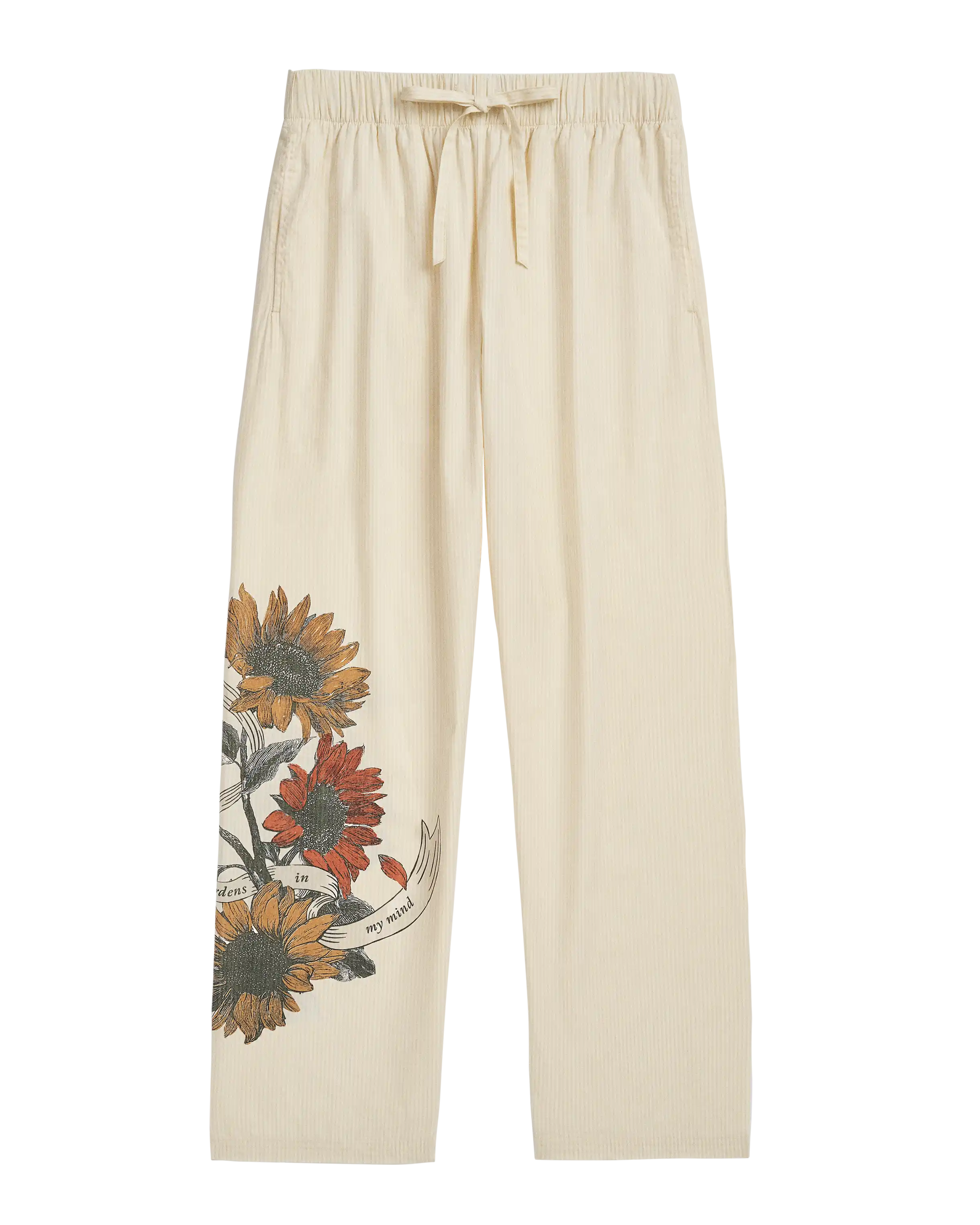 Secret Gardens in My Mind Poplin Pants Front