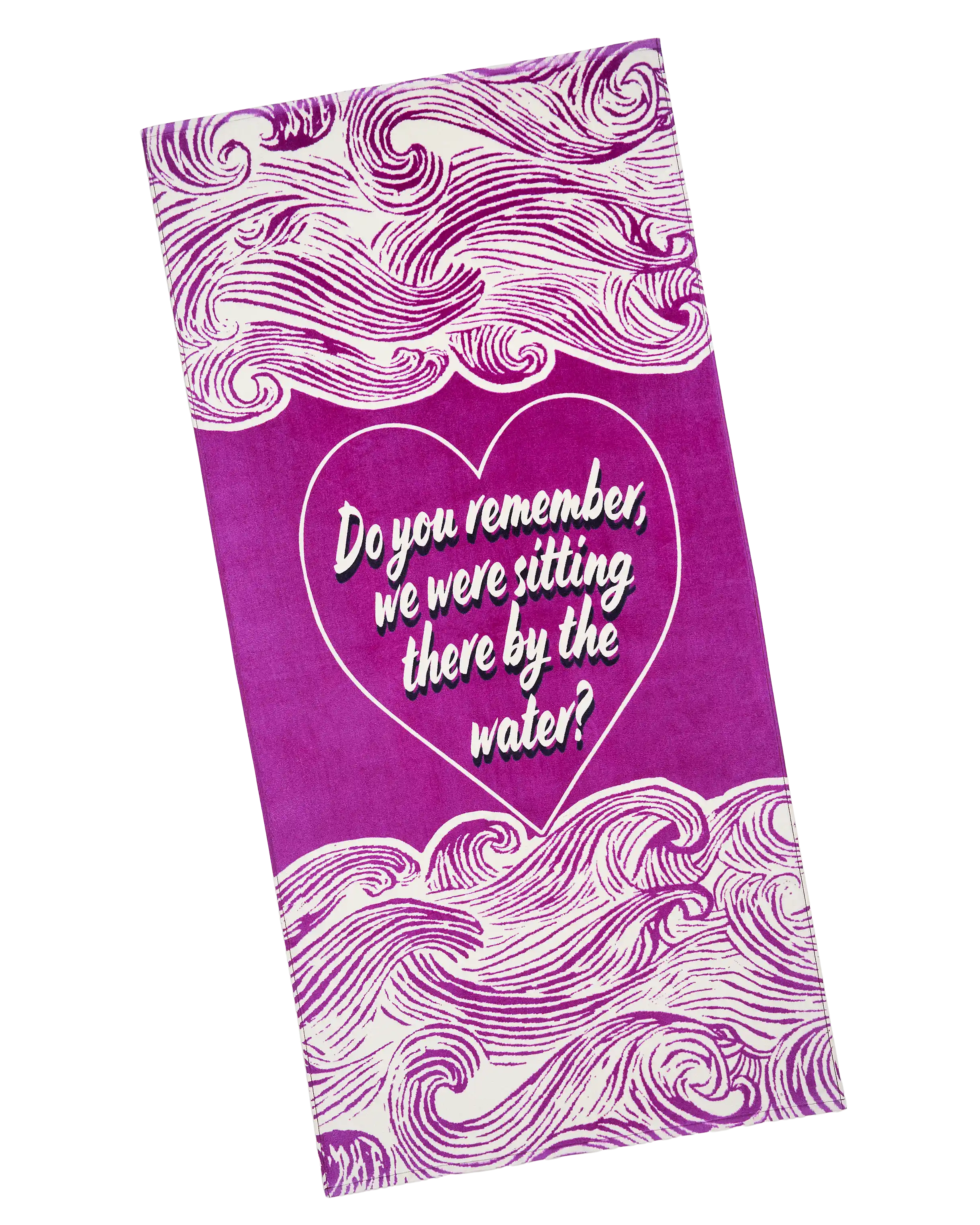 Sitting There By the Water Beach Towel Front