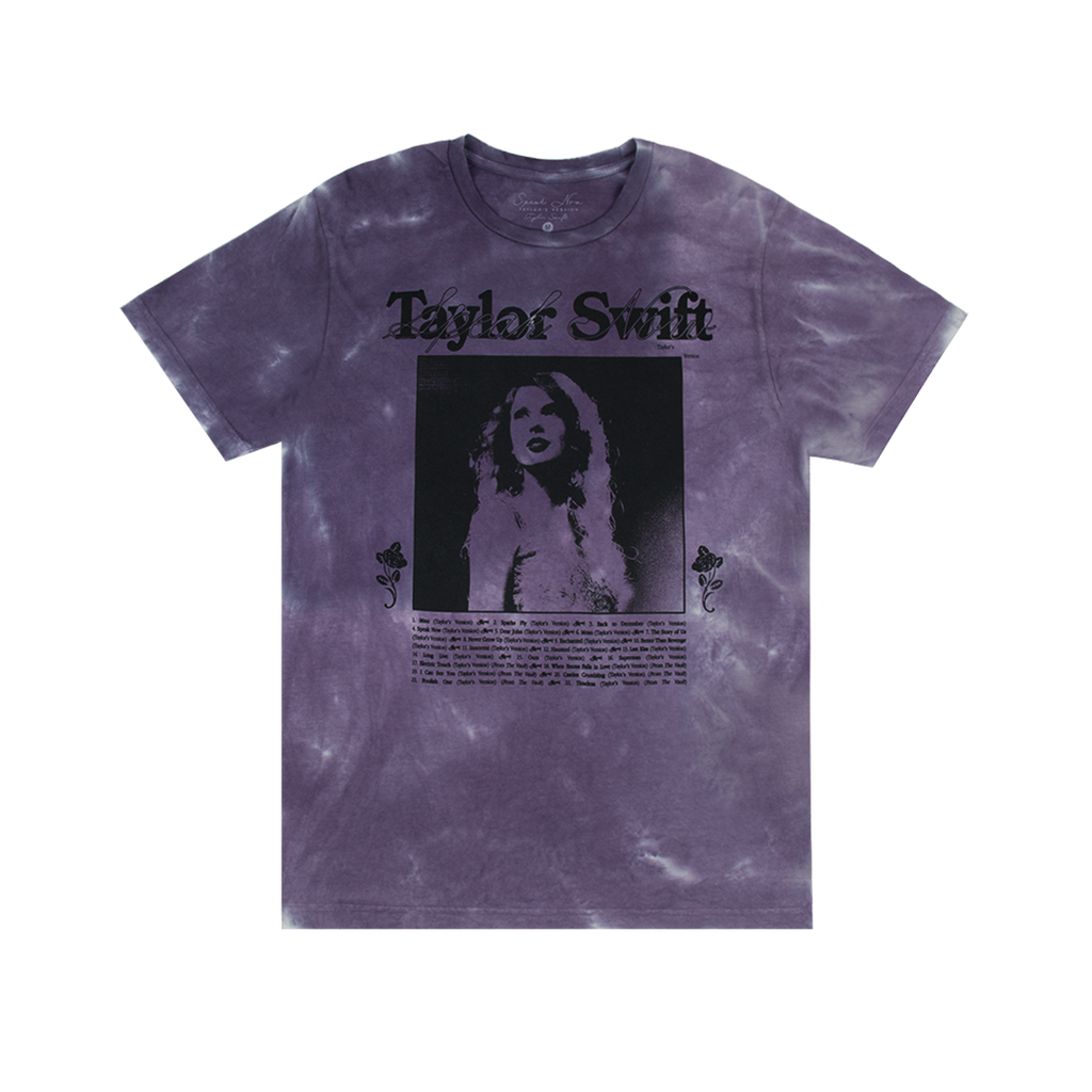 Speak Now Taylor's Version Tracklist Purple Tie Dye T-Shirt