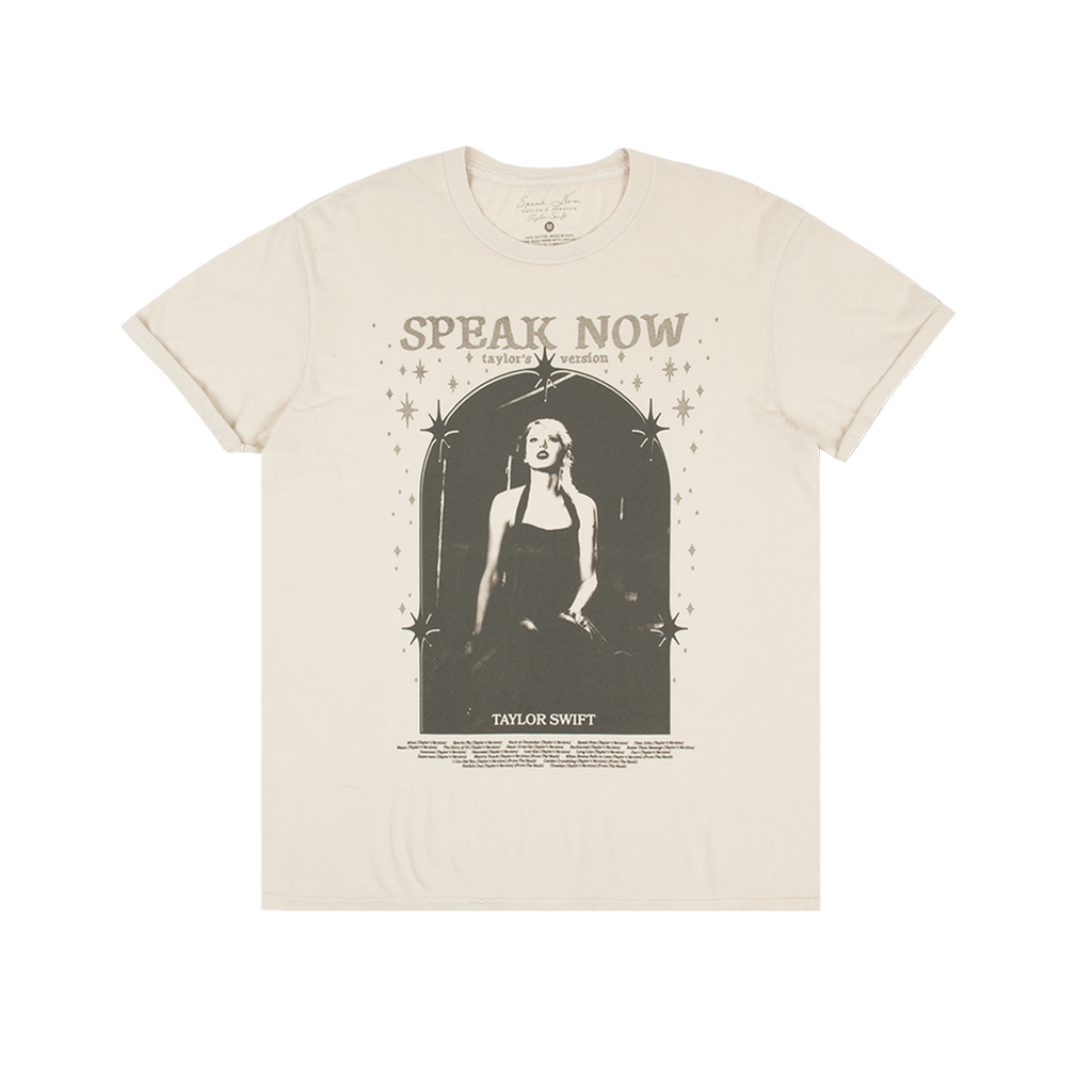 Speak Now Taylor's Version Tracklist Taupe T-Shirt Front