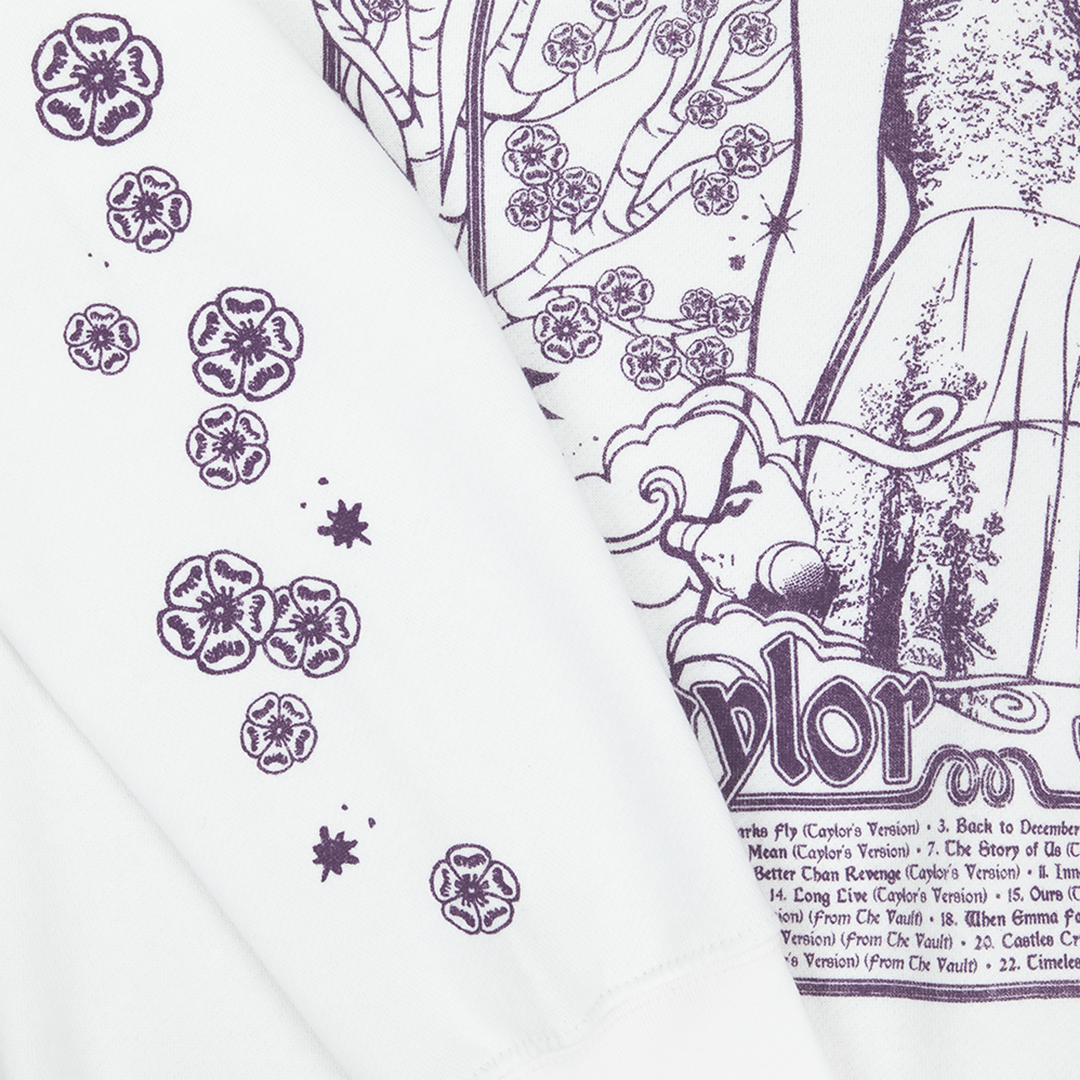 Speak Now (Taylor's Version) Tracklist White Crewneck Sleeve Detail