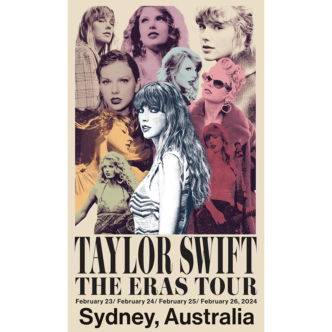 Taylor Swift The Eras International Tour Sydney, Australia Poster